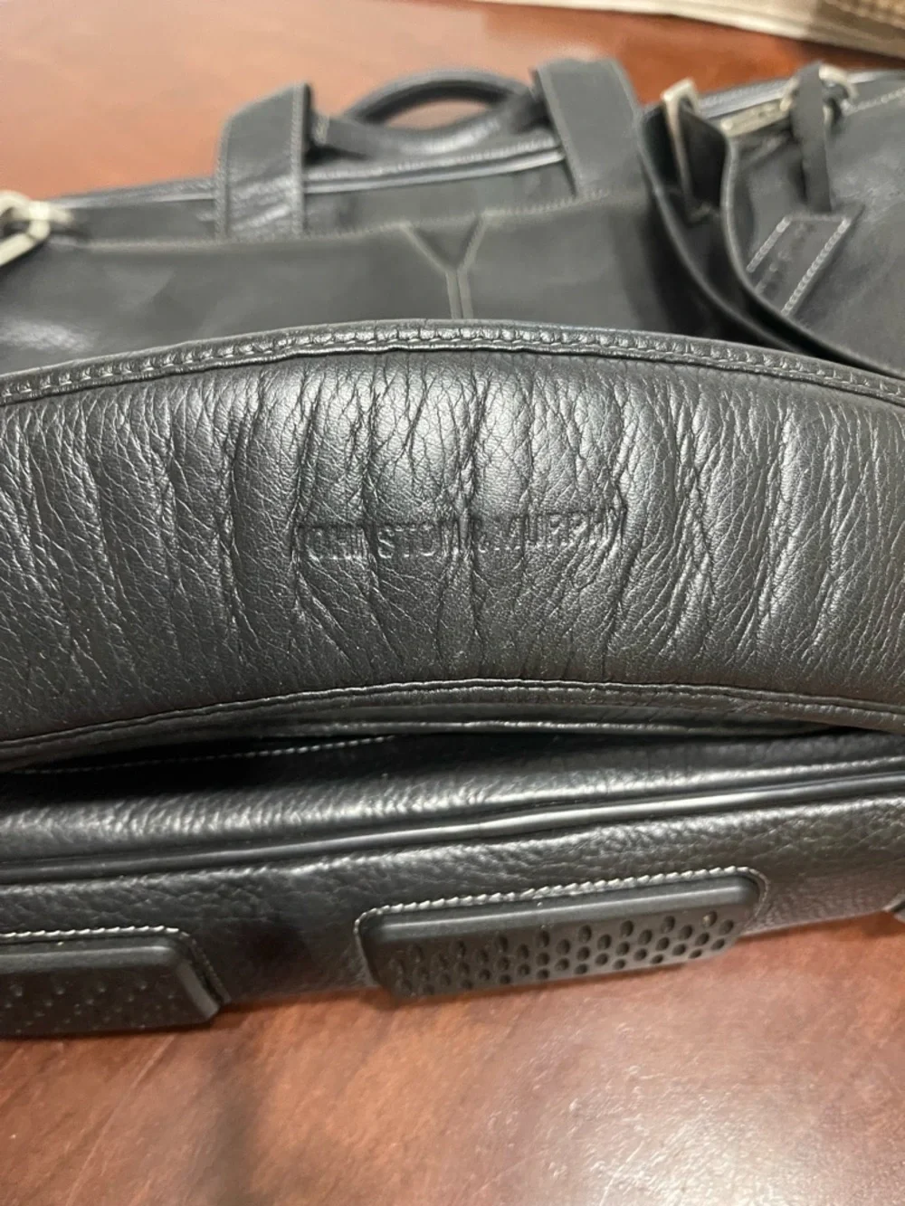 Johnston & Murphy Leather Briefcase Laptop Bag